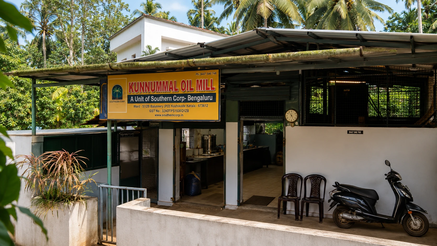 Southern Corp coconut oil manufacturing facility exterior